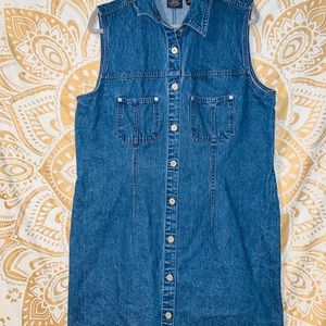 Blue button down dress🍂